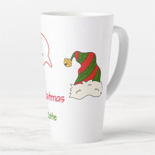 Funny Grandchild Photo in Xmas Hat Christmas Latte Mug
