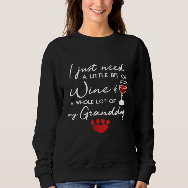 Funny Granddog Tee Shirt Wine (Front)