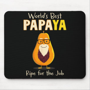 Funny Grandfather World's Papa Papaya Pun  Mouse Pad
