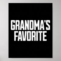 Funny Grandma's Favourite Black Modern Classic