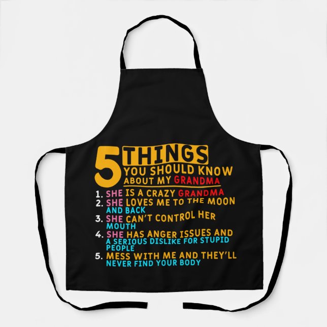 Funny Grandma and Grandkids Apron (Front)