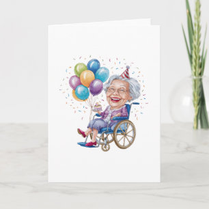 Funny Grandma Birthday Gift for Elderly Aunt Card