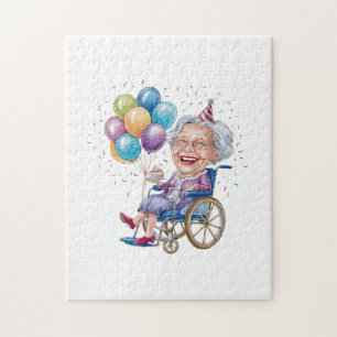 Funny Grandma Birthday Gift for Elderly Aunt Jigsaw Puzzle