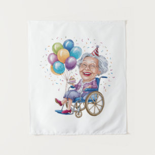 Funny Grandma Birthday Gift for Elderly Aunt Tapestry