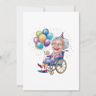 Funny Grandma Birthday Gift for Elderly Aunt Thank You Card