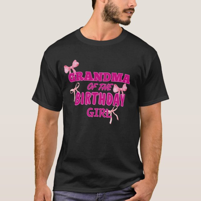 Funny Grandma Birthday Party Outfit For Family  T-Shirt (Front)