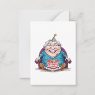 Funny Grandma Huge Cake & Cash Gift Card