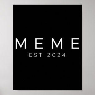 Funny Grandma Soon To Be Meme Est 2024 New Grandma Poster