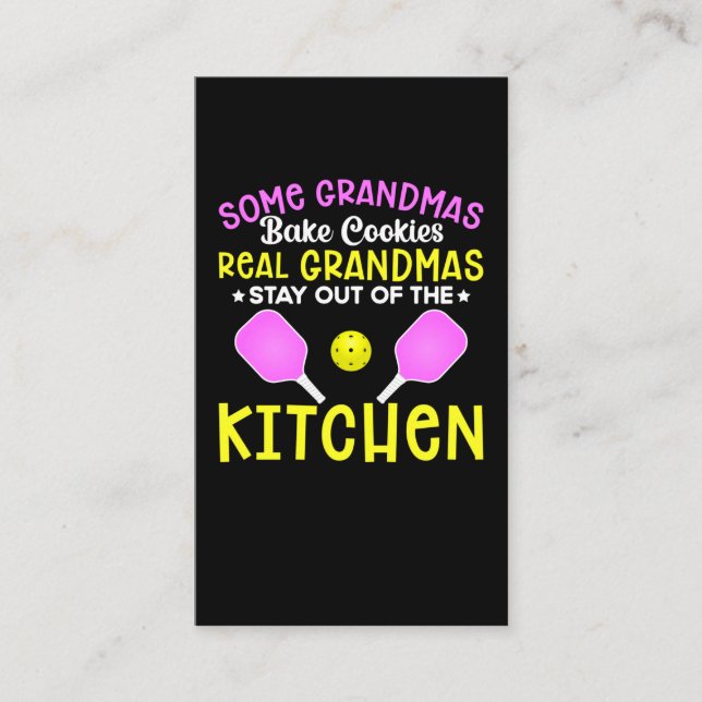Funny Grandma Sport Lover Grandmother Pickleball Business Card (Front)