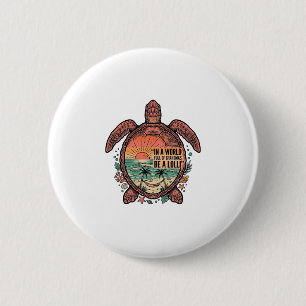 Funny Grandma Turtle Beach Vintage Shirt Design_1 6 Cm Round Badge