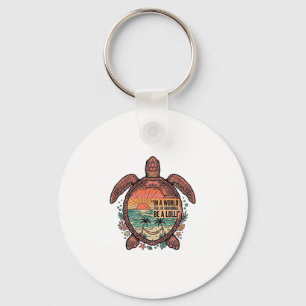 Funny Grandma Turtle Beach Vintage Shirt Design_1 Key Ring