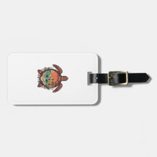 Funny Grandma Turtle Beach Vintage Shirt Design_1 Luggage Tag