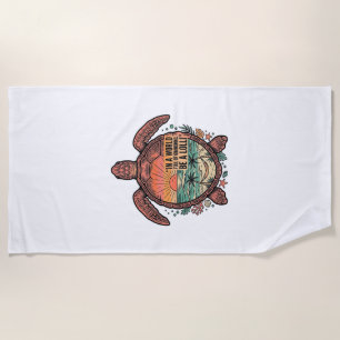 Funny Grandma Turtle Beach Vintage Shirt Design_1 Towel