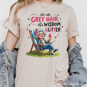Funny Grandma Wisdom Glitter Tri-Blend Shirt