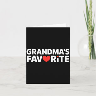 Funny Grandmas Favorite Family Humor Tees For Men  Card