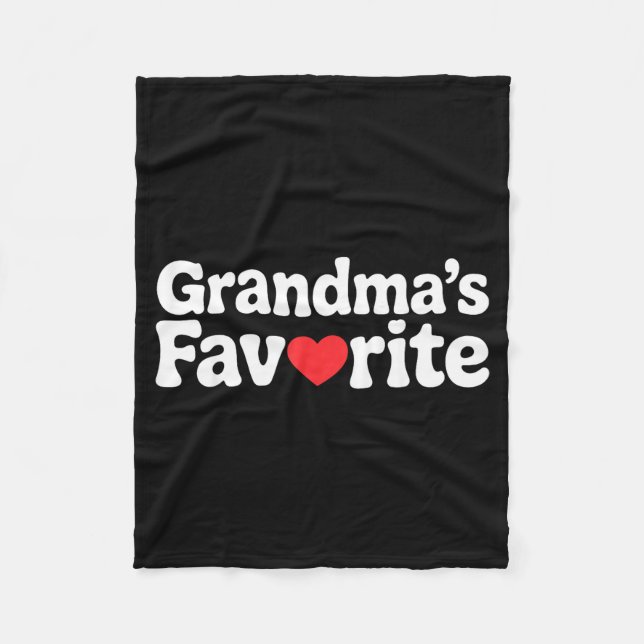 Funny Grandmas Favorite Family Humor Tees For Men  Fleece Blanket (Front)