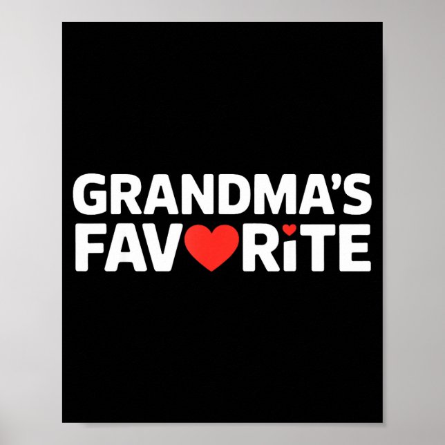 Funny Grandmas Favorite Family Humor Tees For Men  Poster (Front)
