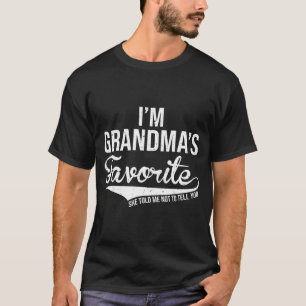 Funny Grandma's Favorite Grandson &amp; Granddaugh T-Shirt