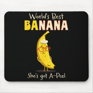 Funny Grandmother World's Nana Banana Pun  Mouse Pad