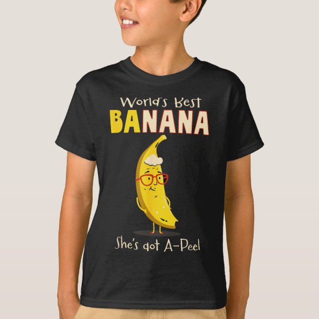 Funny Grandmother World's Nana Banana Pun  T-Shirt (Front)