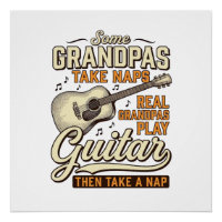 Funny Grandpa Guitar Vintage Engraving Shirt Desig