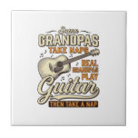 Funny Grandpa Guitar Vintage Engraving Shirt Desig Tile<br><div class="desc">Funny Grandpa Guitar Vintage Engraving Shirt Design_1</div>