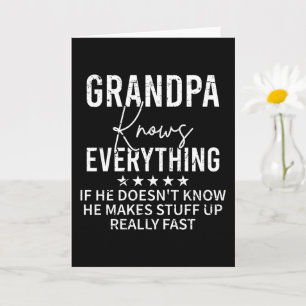 Funny Grandpa Knows Everything Vintage Gift Card