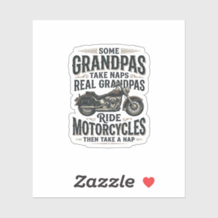 Funny Grandpa Motorcycle Nap Vintage Vector Design