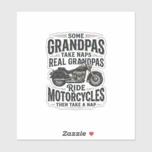 Funny Grandpa Motorcycle Nap Vintage Vector Design
