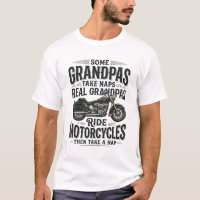 Funny Grandpa Motorcycle Nap Vintage Vector Design