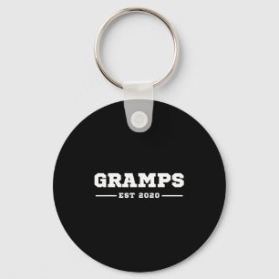 Funny Grandpa Soon To Be Gramps Est 2020 New Grand Key Ring