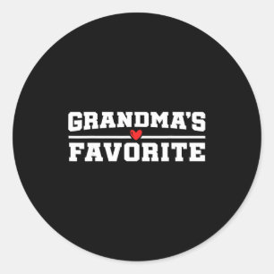 Funny Grandparent Favorite Granhild  Classic Round Sticker