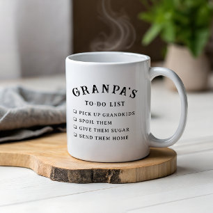 Funny Grandpa's to do list Humour personalised Coffee Mug
