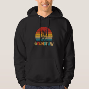 Funny Grandpaw Retro Vintage German Shepherd Lover Hoodie
