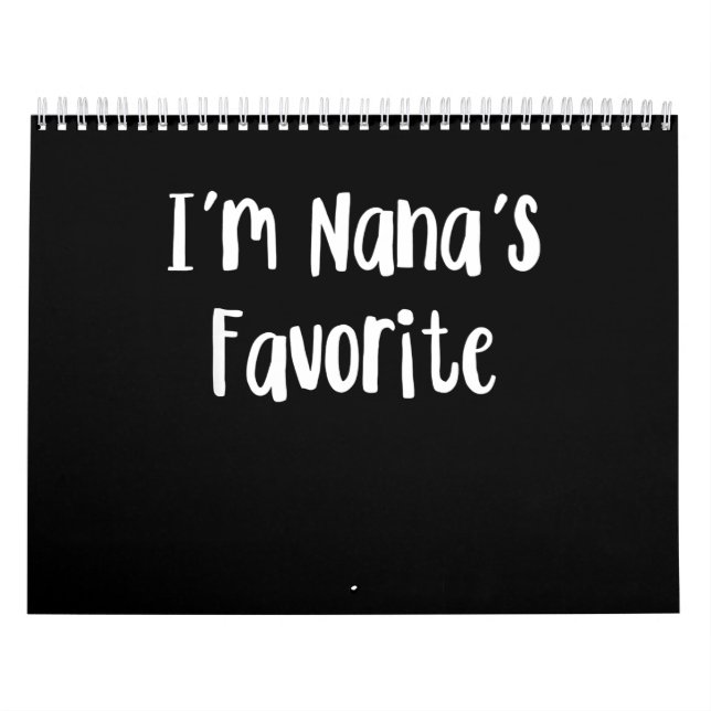 Funny Grandson | I'm Nana's Favourite Calendar (Cover)