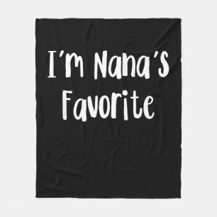 Funny Grandson I'm Nana's Favourite Fleece Blanket