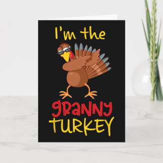 Funny Granny Turkey Matching Family Group Thanksgi Card