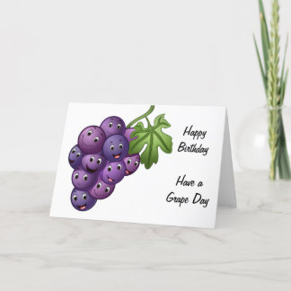 Funny Grape Birthday Card