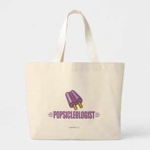 Funny Grape Popsicle Lover Large Tote Bag
