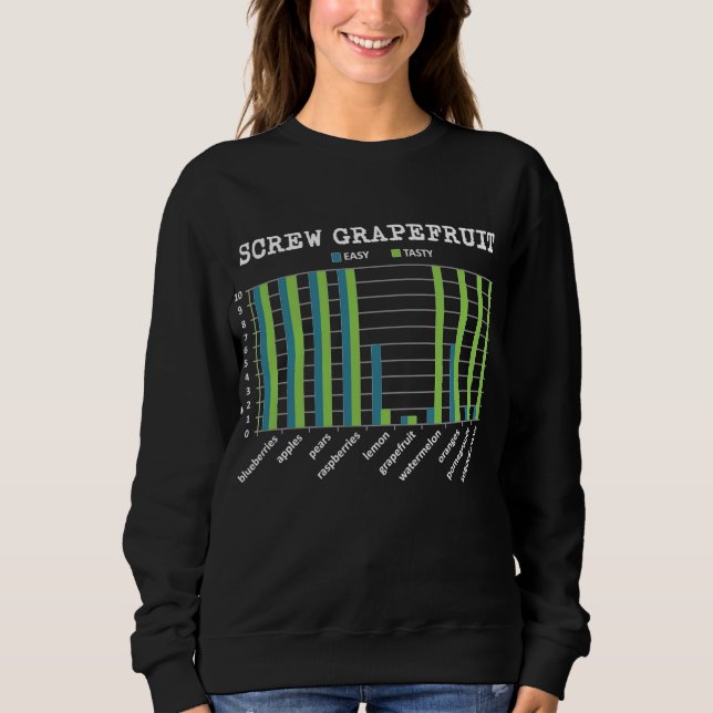Funny Grapefruit Summer Fruit Diet Weight Loss Sweatshirt (Front)