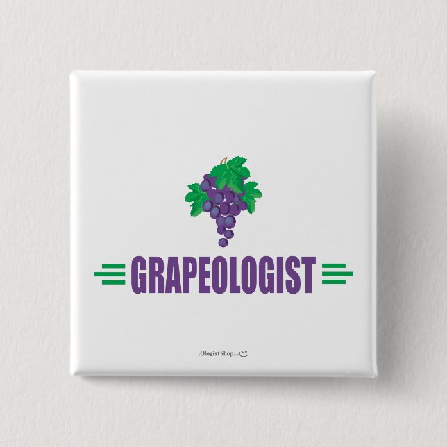 Funny Grapes 15 Cm Square Badge (Front)