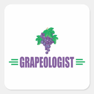 Funny Grapes Square Sticker