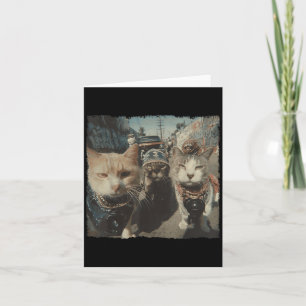 Funny Graphic Cat Gangster Funny _3  Card