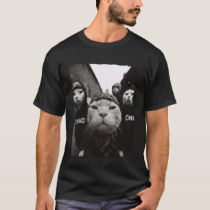 Funny Graphic Cat Gangster Funny T-Shirt