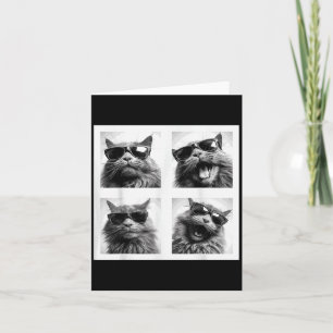 Funny Graphic Cat Photobooth Selfie Funny _1  Card