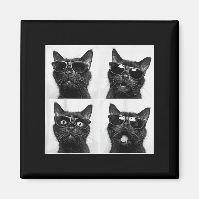 Funny Graphic Cat Photobooth Selfie Funny _2  Magnet (Front)