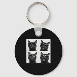 Funny Graphic Cat Photobooth Selfie Funny _5  Key Ring