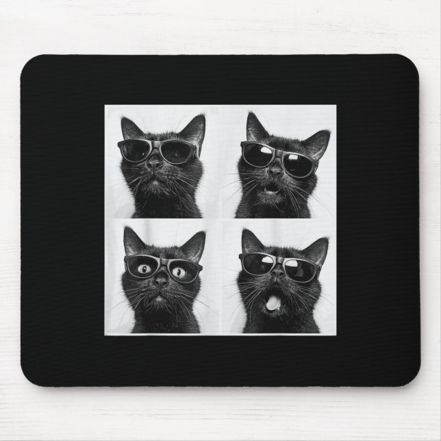 Funny Graphic Cat Photobooth Selfie Funny _5  Mouse Pad (Front)