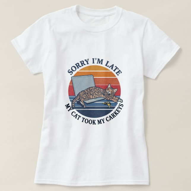 Funny graphic cat T-Shirt (Design Front)