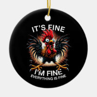 Funny Graphic It's Fine I'm Fine Weird Crazy Chick